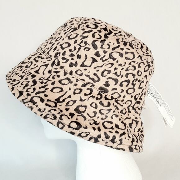 Reversible Bucket Hat One Size Black Flip Side Beige Black Abstract Print - Picture 8 of 11